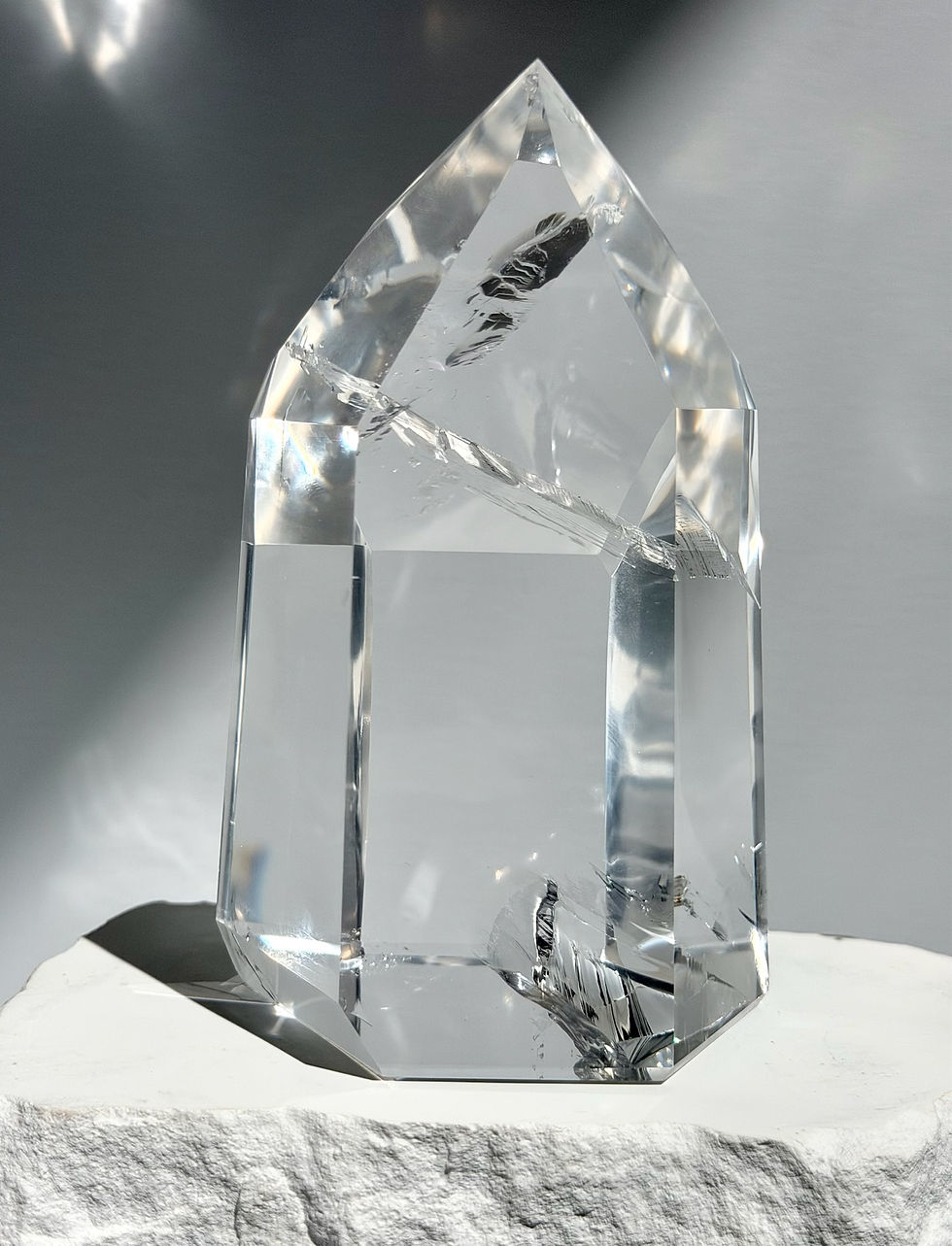 Thumbnail: 4.9” Radiant Lemurian Quartz Point with Supreme Clarity and Rainbows - Brazil