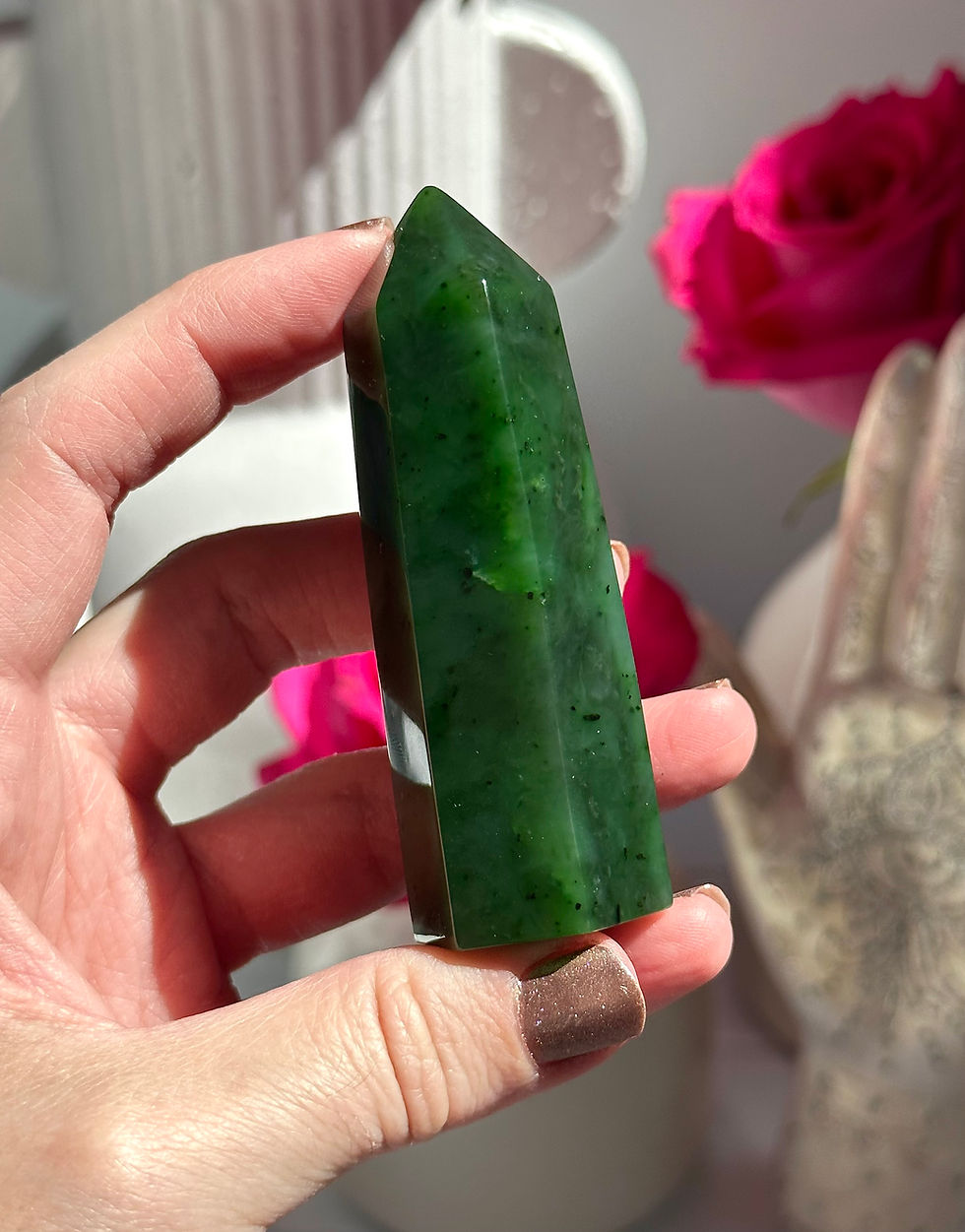 Thumbnail: 3.1” Nephrite Jade Tower - British Colombia , Canada