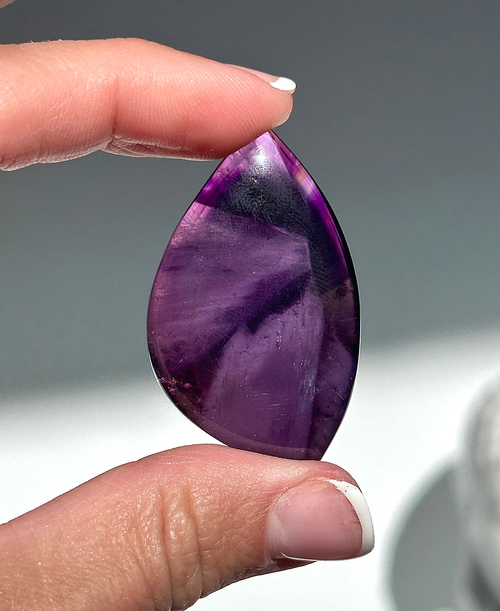 Thumbnail: 1.75” HIGH Quality Trapiche Amethyst Cabochon - Brazil