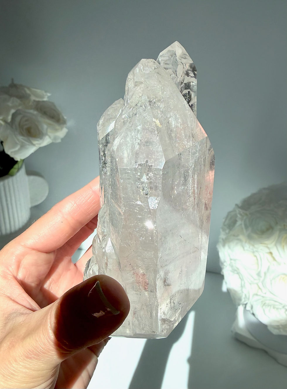Thumbnail: *Reserved For Lexy 4.2” Free Standing Cathedral Quartz - Minas Gerais Brazil
