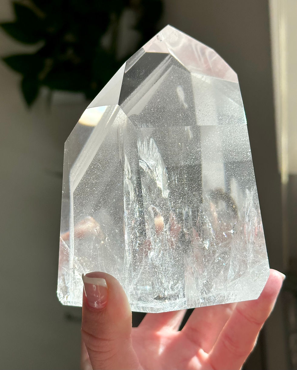 Thumbnail: 4.9” 1.376kg Lemurian Quartz Point Devic Temple with Incredible 3D White Phantom
