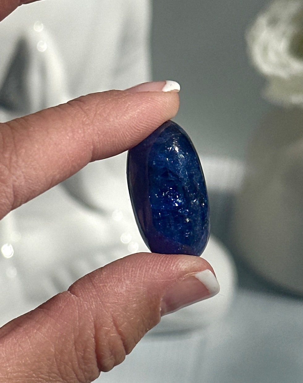 Thumbnail: 1.1”, 13g Gorgeous Tanzanite Shiva with Sheen - Tanzania