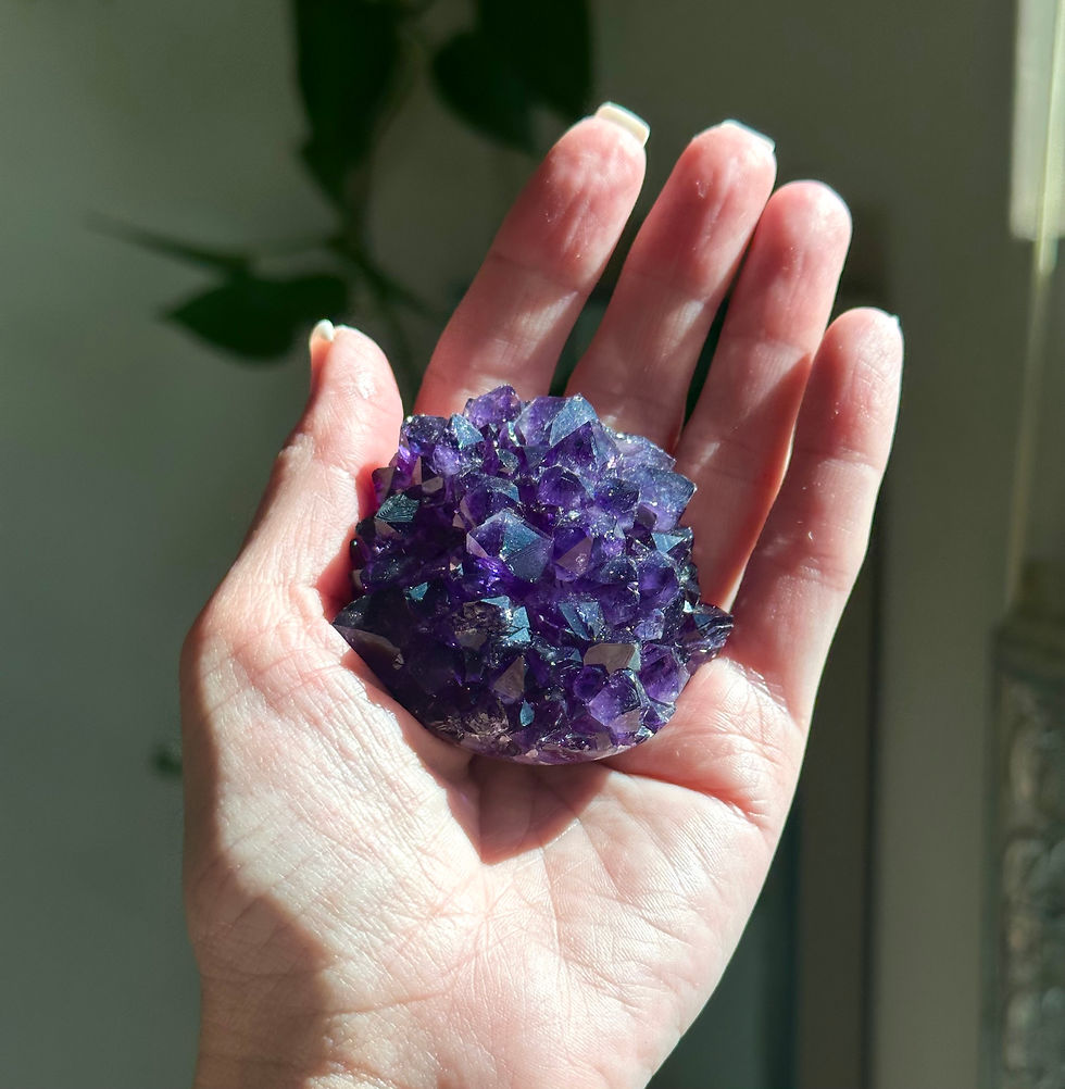 Thumbnail: 2.4” Deep Purple Amethyst Rosette Cluster - Uruguay