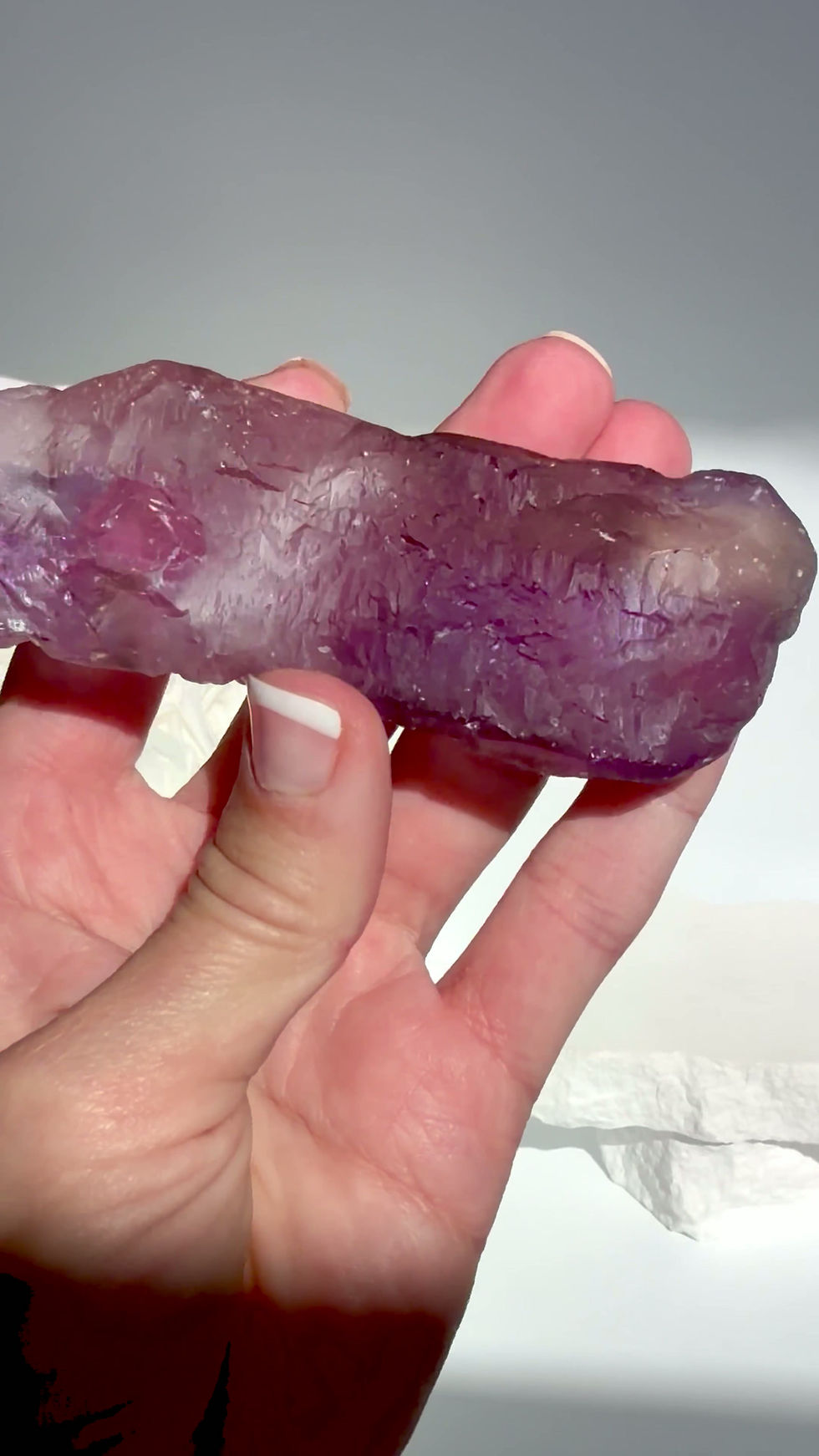 Thumbnail: 3.9",  Raw Etched Bi-Color Ametrine - Anahi Mine, Boliva