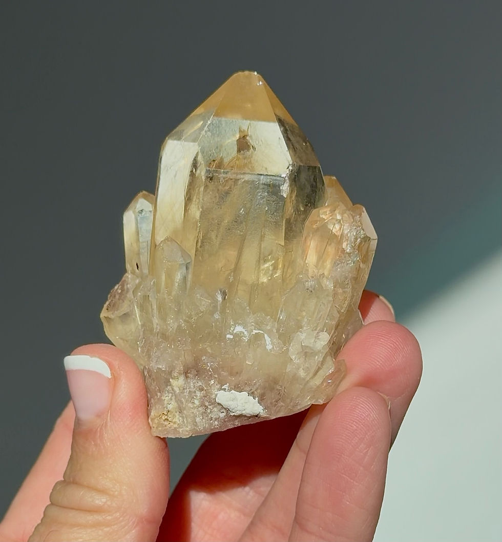 Thumbnail: 2.1” Congo Citrine Point with Window, Rainbow, Time-Link - Africa