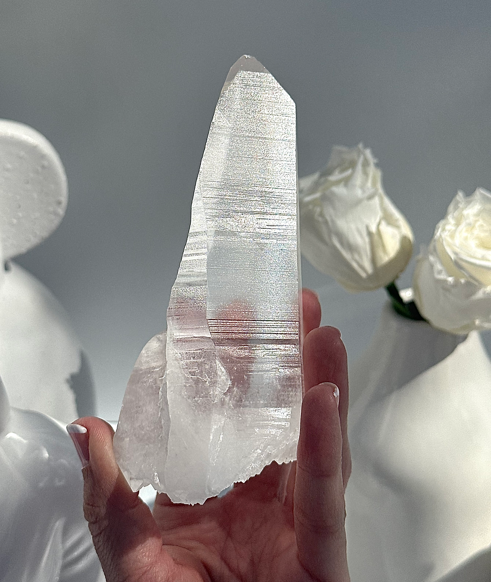 Thumbnail: 5.3” Lemurian Quartz Point with Deep Linear Ridges, ET Self-Healing