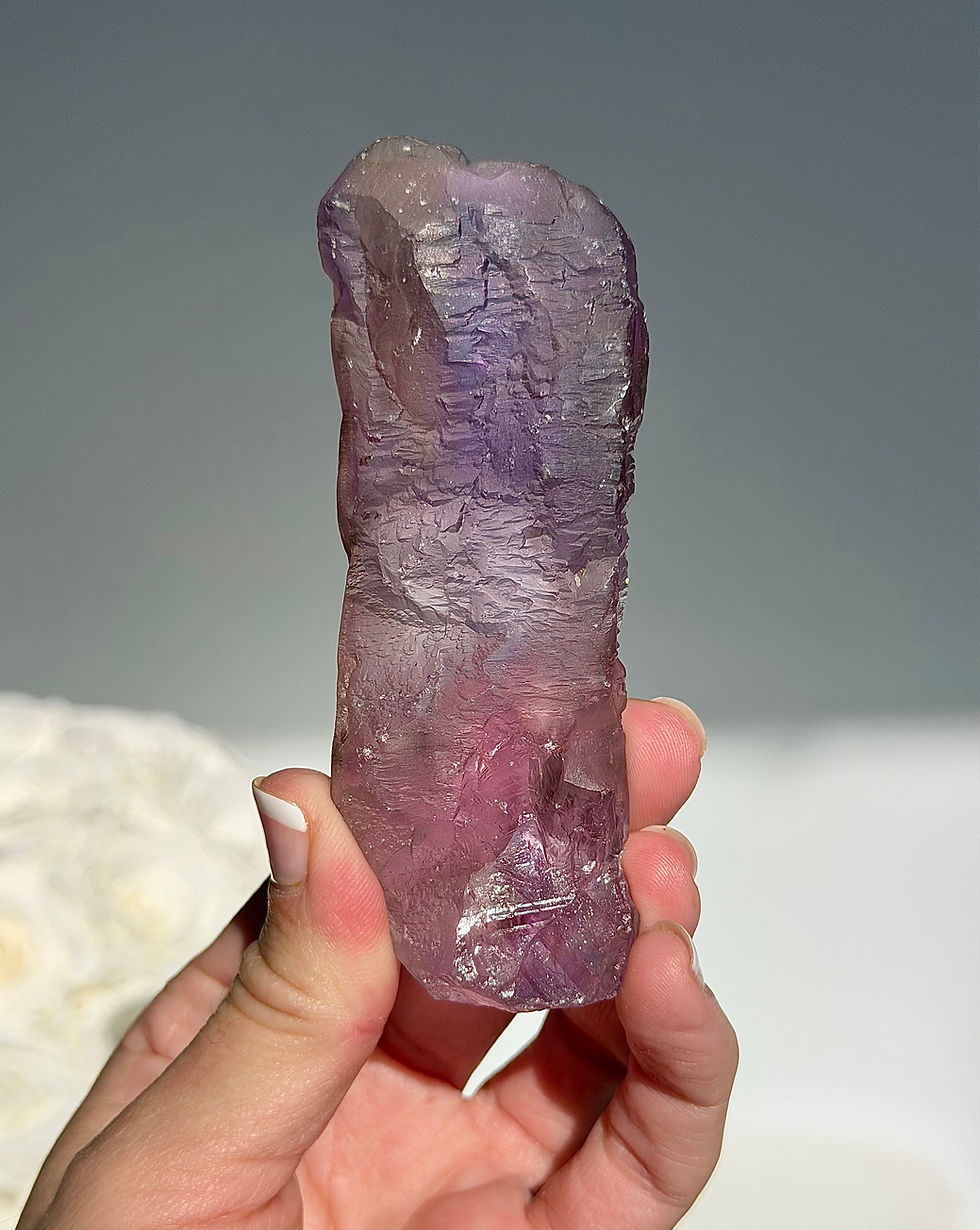 Thumbnail: 3.9",  Raw Etched Bi-Color Ametrine - Anahi Mine, Boliva