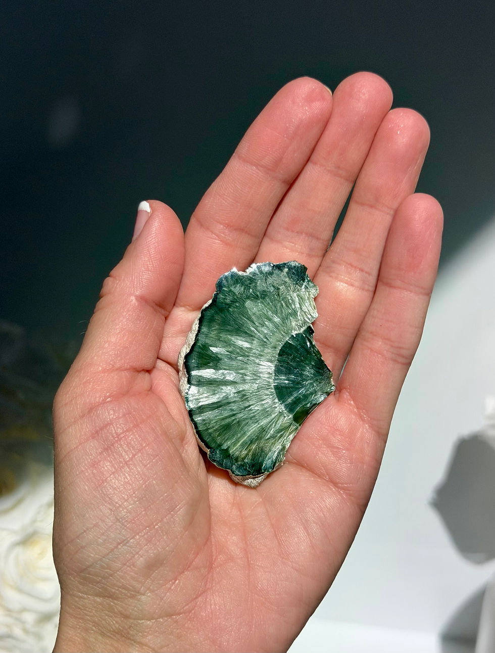 Thumbnail: 2.25 Seraphinite Mica Slice - Clinochlore Mica