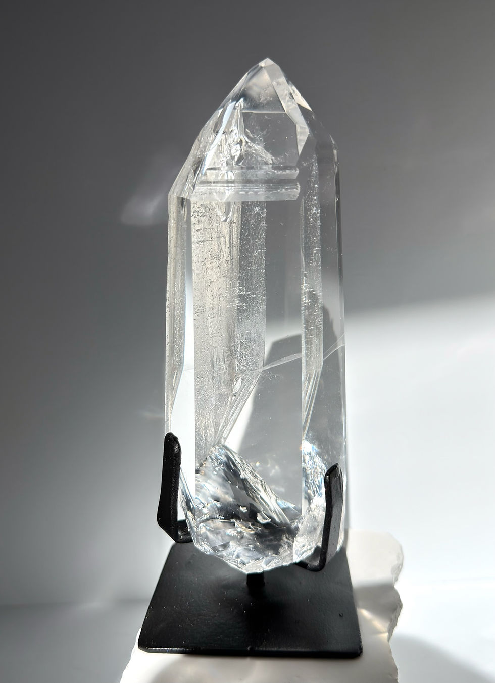 Thumbnail: 7.1” Top Quality Lemurian Quartz Point with Incredible Clarity, Unique Pyramidal