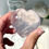 Thumbnail: 2.0” Girasol Rose Quartz Heart Great Clarity and Mini Rainbow - Madagascar