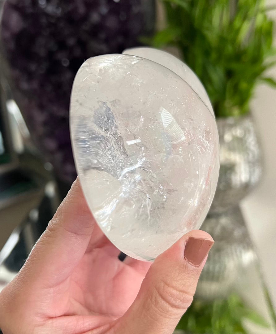 Thumbnail: 4.7” Decorative Lemurian Quartz Heart  - Brazil