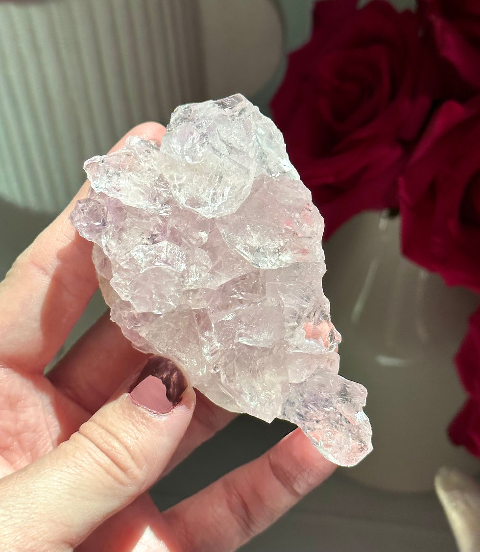 Thumbnail: 3.2” RARE Rose Quartz Cluster - Unconditional Love - Heart Chakra - Brazil