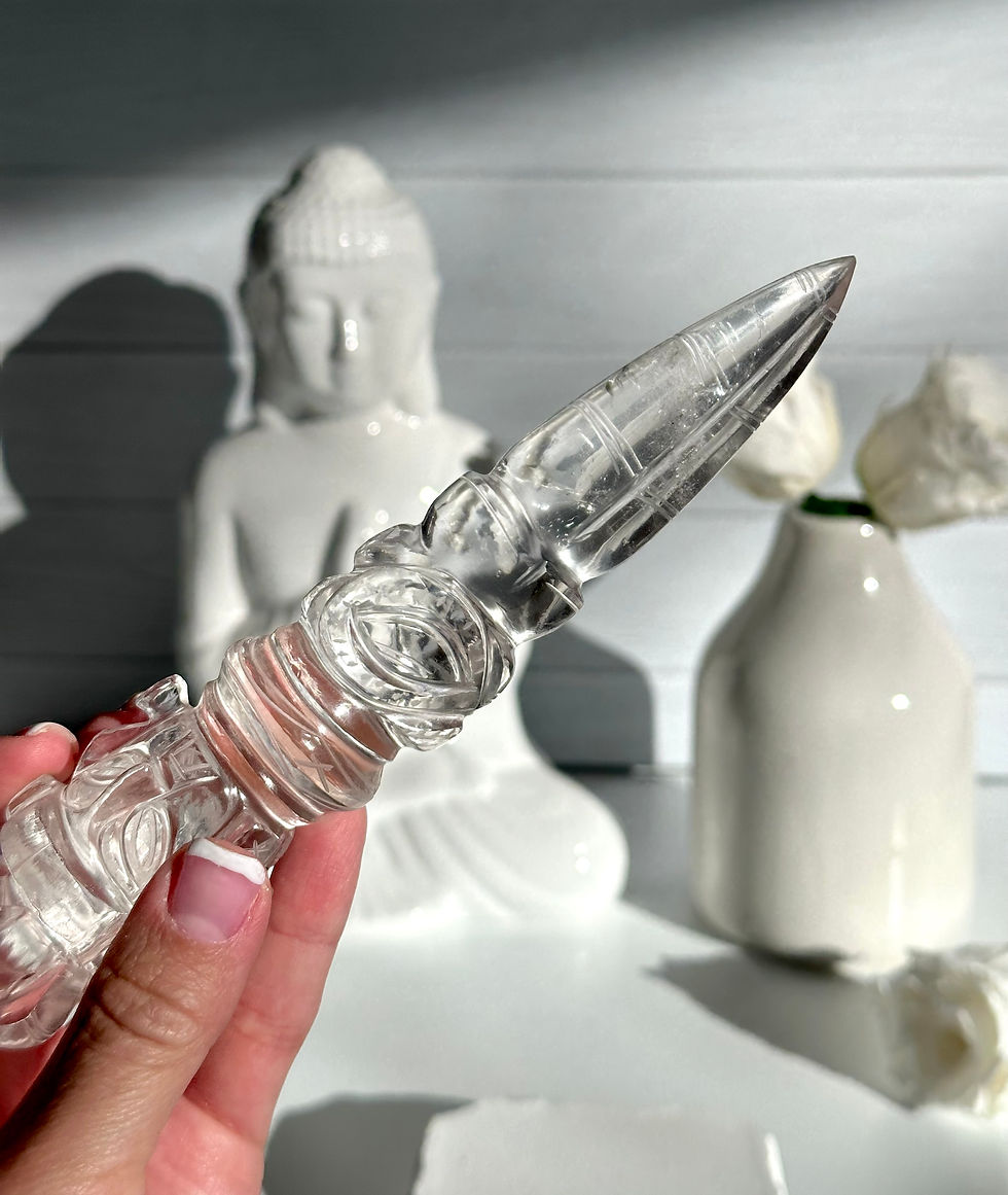 Thumbnail: 7.5” Himalayan Quartz  Phurba - Protection / Purification - India