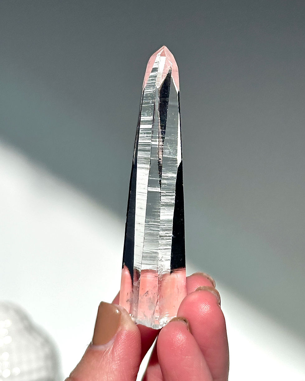 Thumbnail: 3.1” High Quality Colombian Lemurian Quartz Point w/ Barcodes