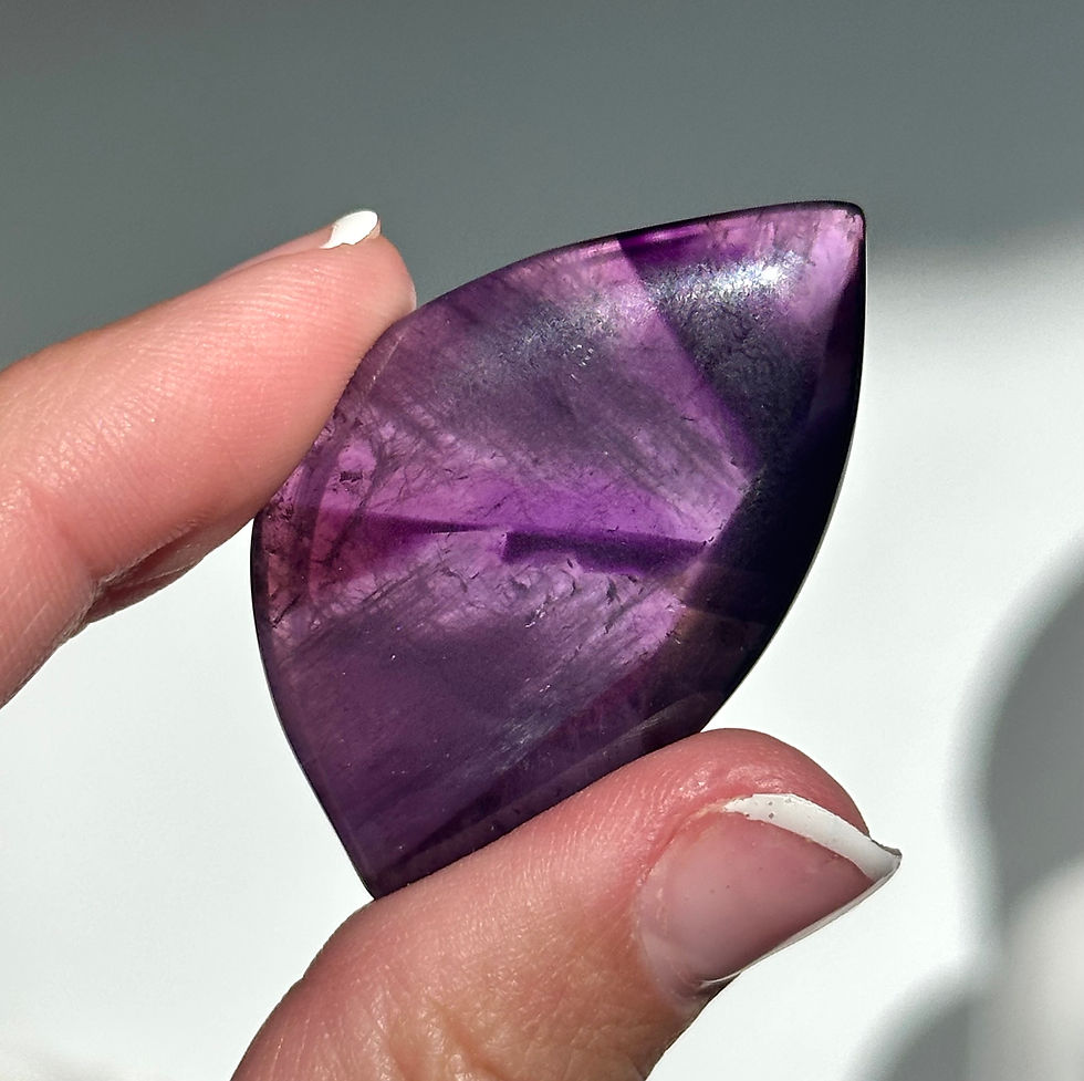 Thumbnail: 1.75” HIGH Quality Trapiche Amethyst Cabochon - Brazil