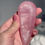 Thumbnail: 4.2” Gorgeous Rose Quartz Teardrop with Shimmering Mist - Brazil
