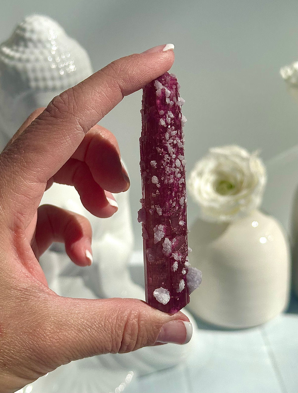 Thumbnail: 3.3”, 44g Rubellite Tourmaline with Lepidolite - Brazil