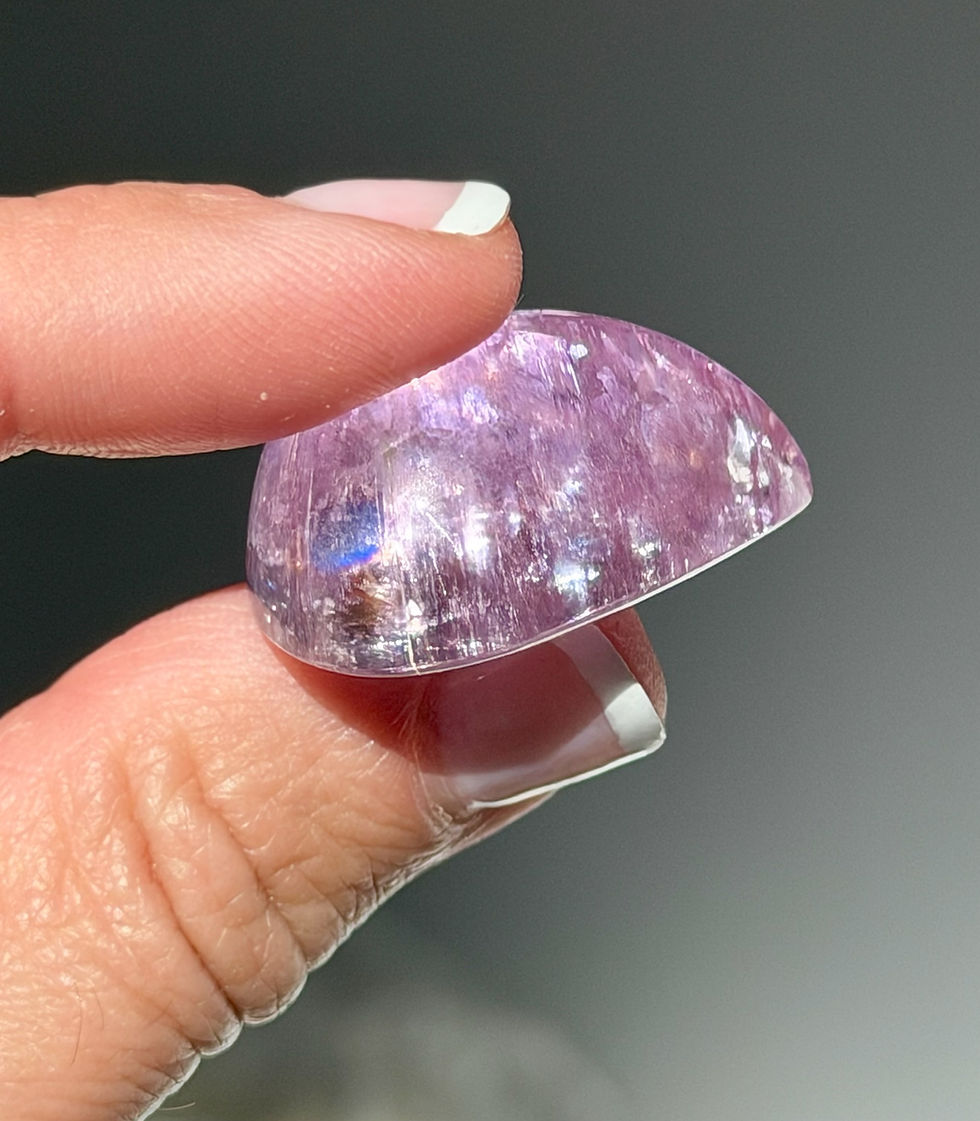 Thumbnail: 1.1”, 60.5ct. High Quality Kunzite with Excellent Clarity and Rainbow