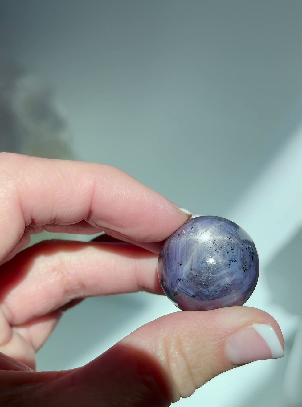 Thumbnail: 23mm Very Rare Star Sapphire Sphere - India