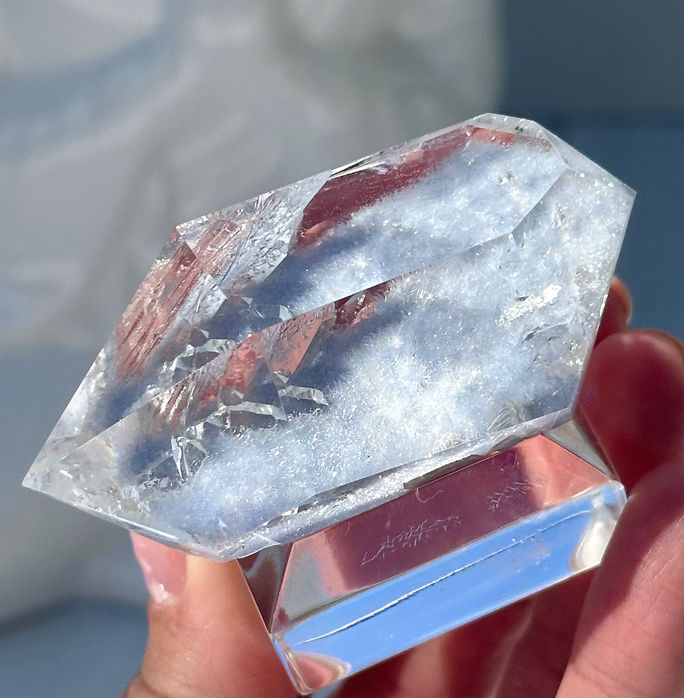 Thumbnail: 2.6" Top Quality DT Dumortierite in Quartz Point with Inner Child Crystals