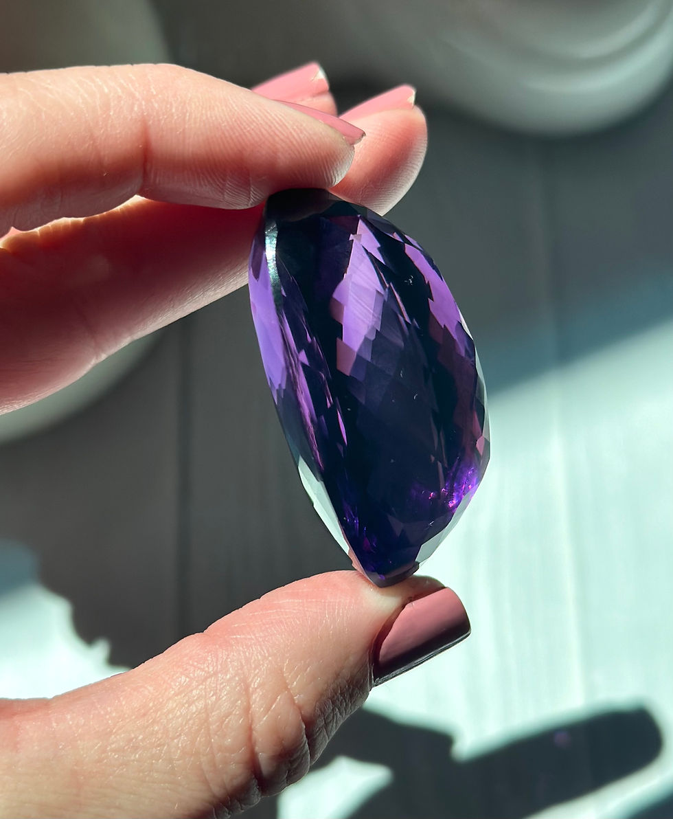Thumbnail: 1.8” 160ct. Stunning Deep Purple Faceted Amethyst - Brazil