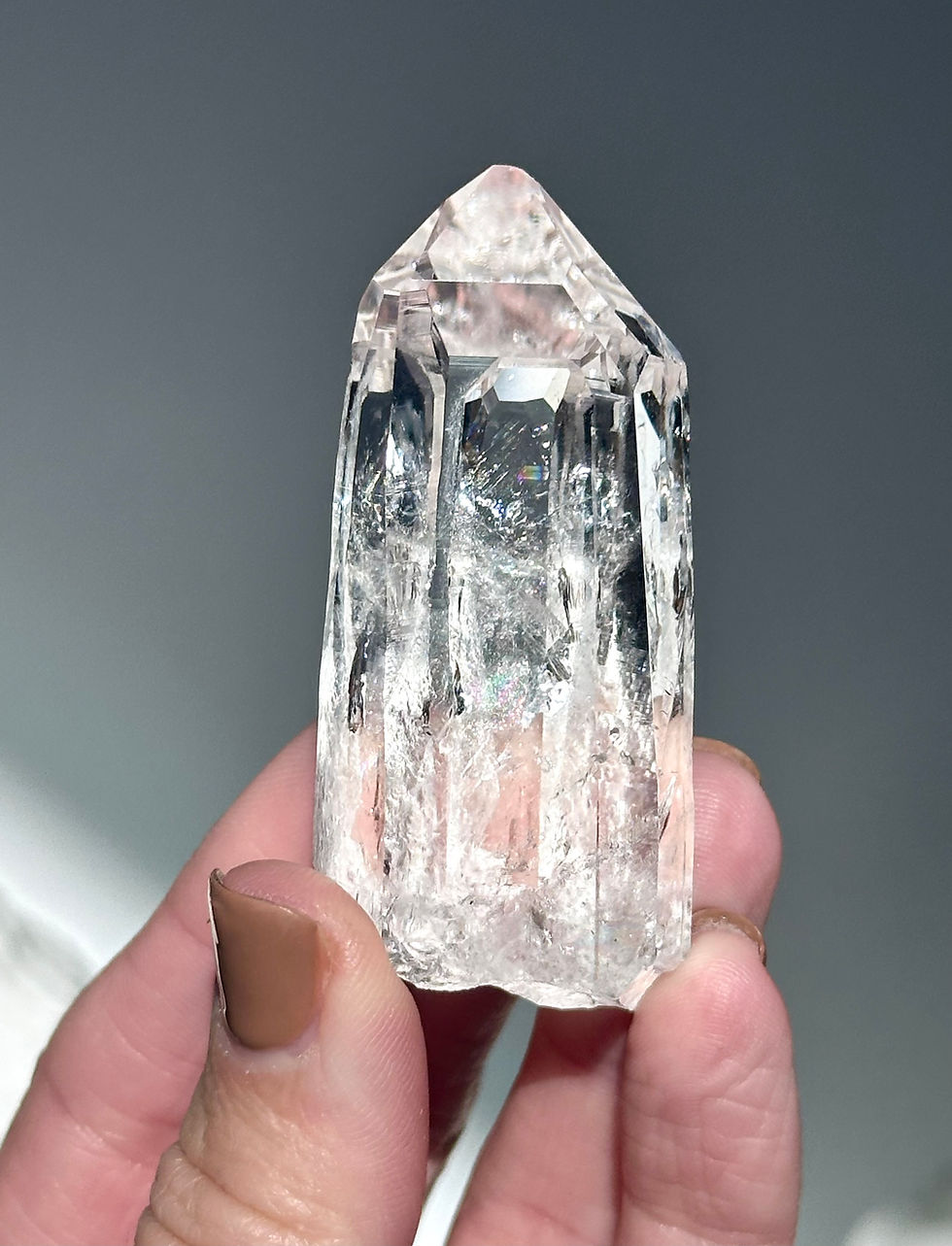 Thumbnail: 2.3” High Quality Colombian Lemurian Quartz Point w/ Barcodes, Dolphin Crystal