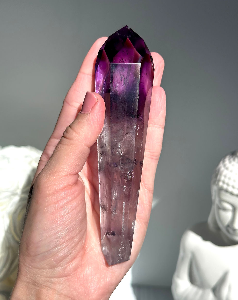 Thumbnail: 5.2”  Majestic Bahia Amethyst Point with Phantoms