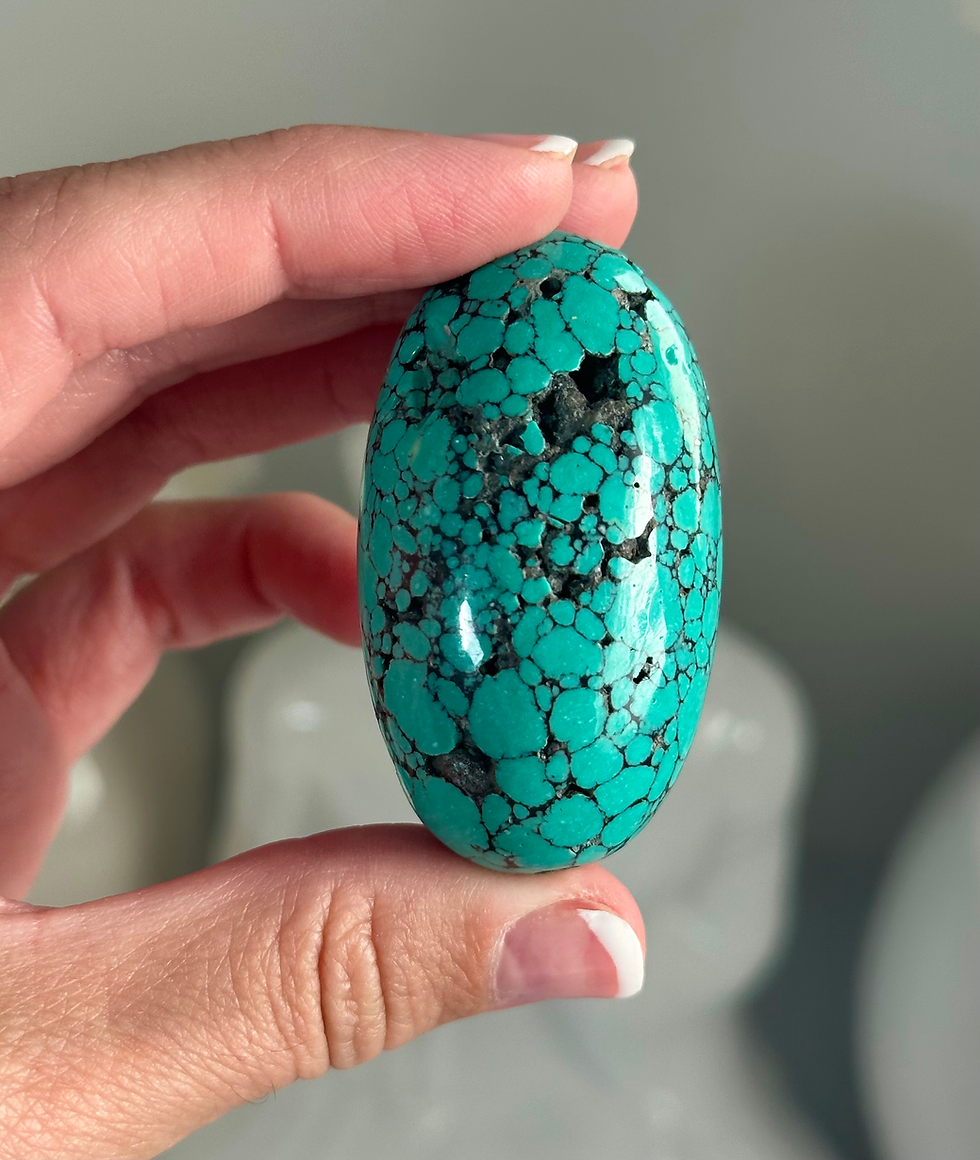 Thumbnail: 69g , 2.0” RARE Tibetan Turquoise Shiva  Turquoise has an absolutely unique ener