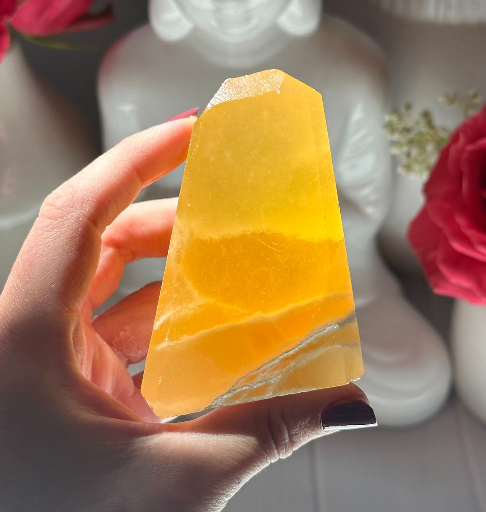 Thumbnail: 3.0”  Free Standing Honeycomb Calcite - Utah