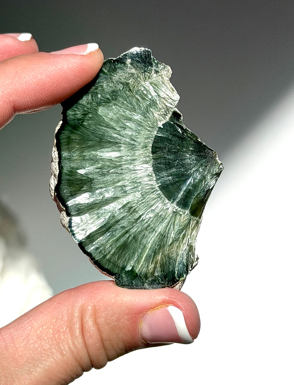 Thumbnail: 2.25 Seraphinite Mica Slice - Clinochlore Mica