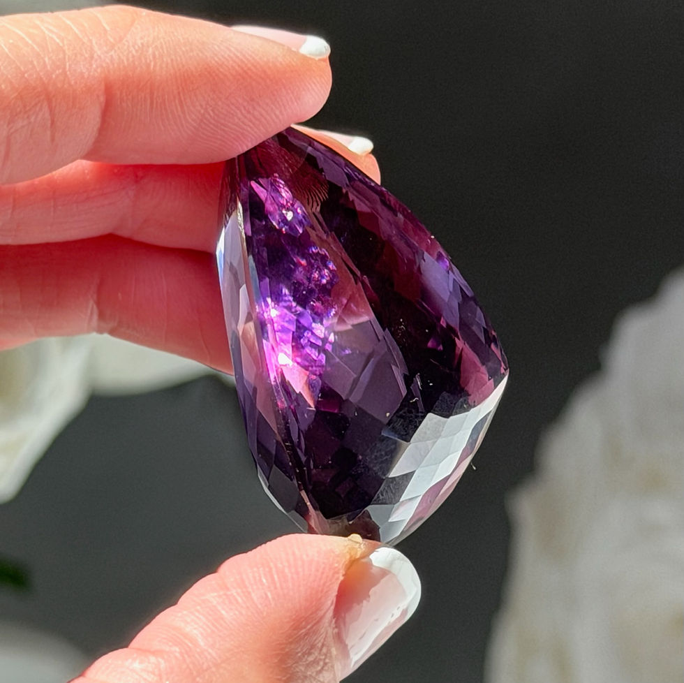 Thumbnail: 1.6” , 138ct. Stunning Amethyst Faceted Gem Stone - Brejinho Mine Bahia, Brazil