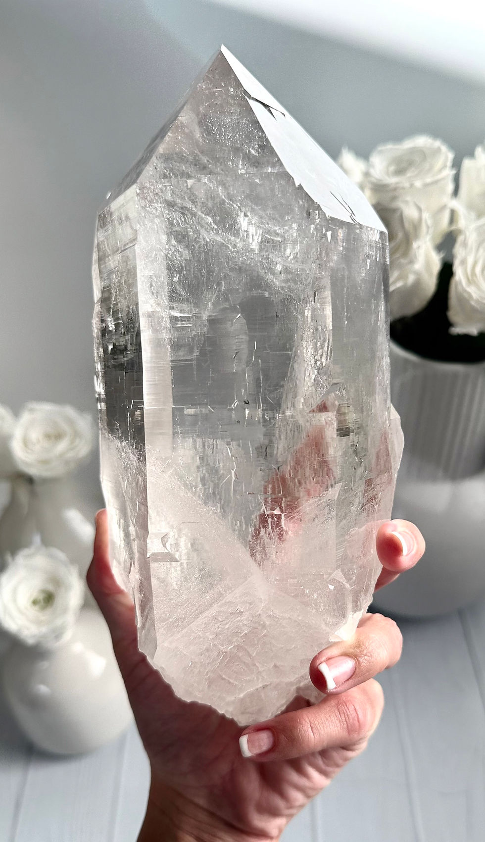 Thumbnail: 8.8” , 2.46kg Himalayan Quartz Point with Incredible Etchings