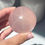 Thumbnail: 51mm” Girasol Rose Quartz Heart Great Clarity and Mini Rainbow - Madagasca