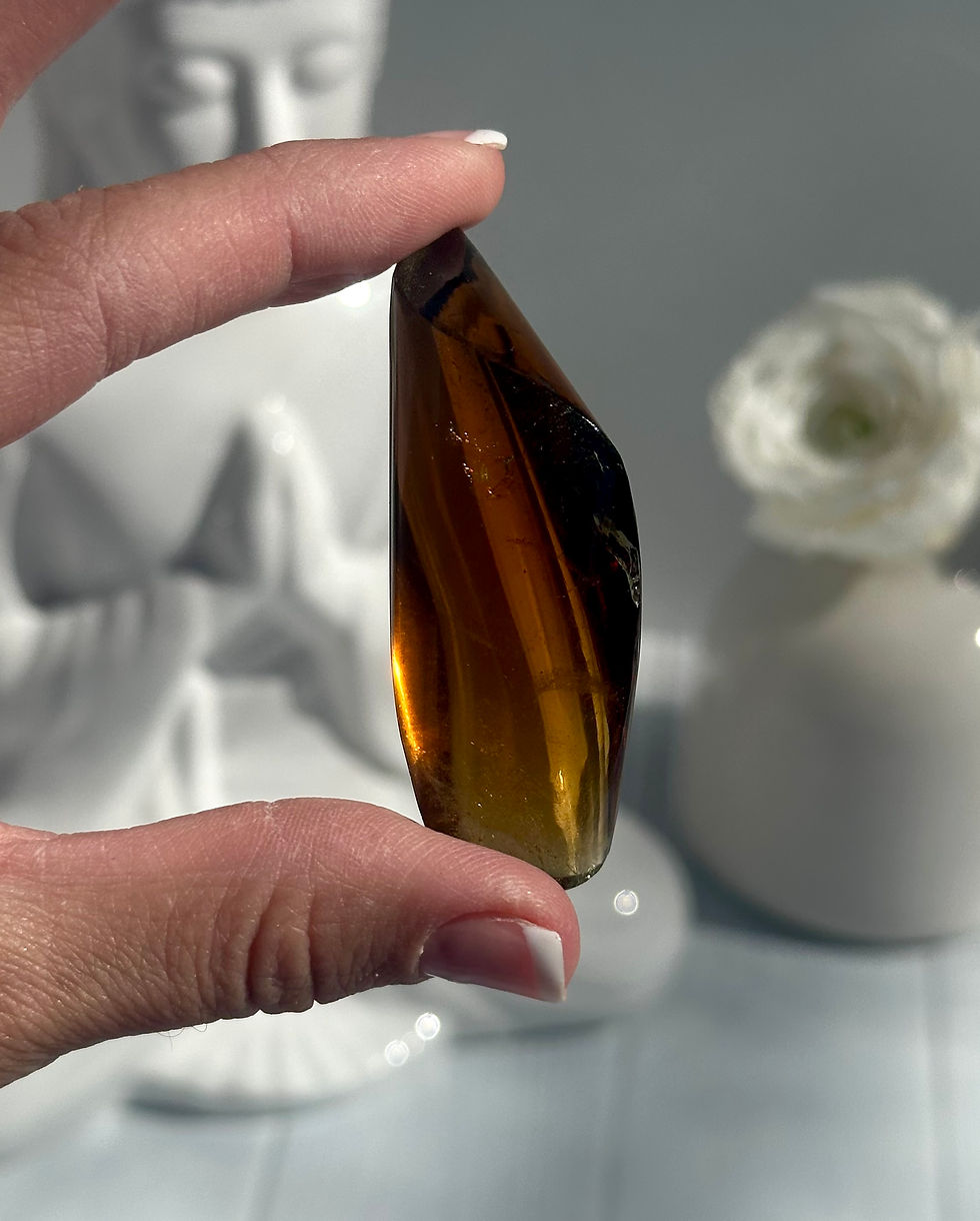 Thumbnail: 2.4” High Quality Cognac Citrine Point w/ Rainbow - Zambia 