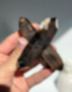 Thumbnail: 3.1” RARE Double Terminated Malawi Smoky Cluster with Window and Aegirine