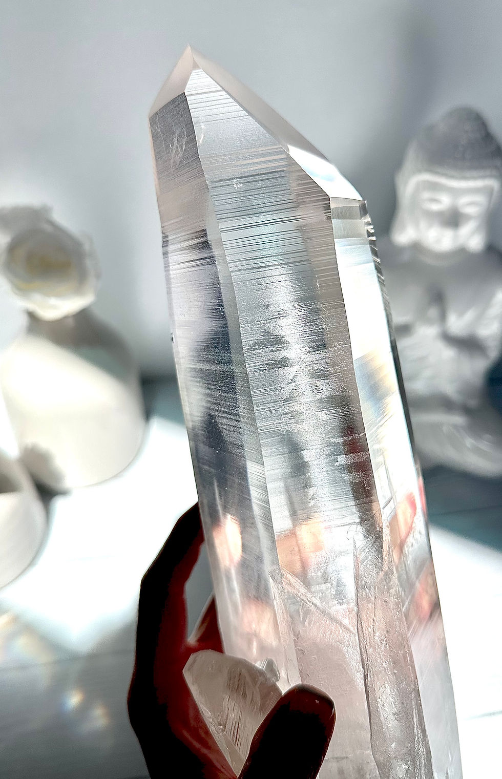 Thumbnail: 12.3” , 2.5kg Stunning Lemurian Quartz Point w/ Manifestation Crystal