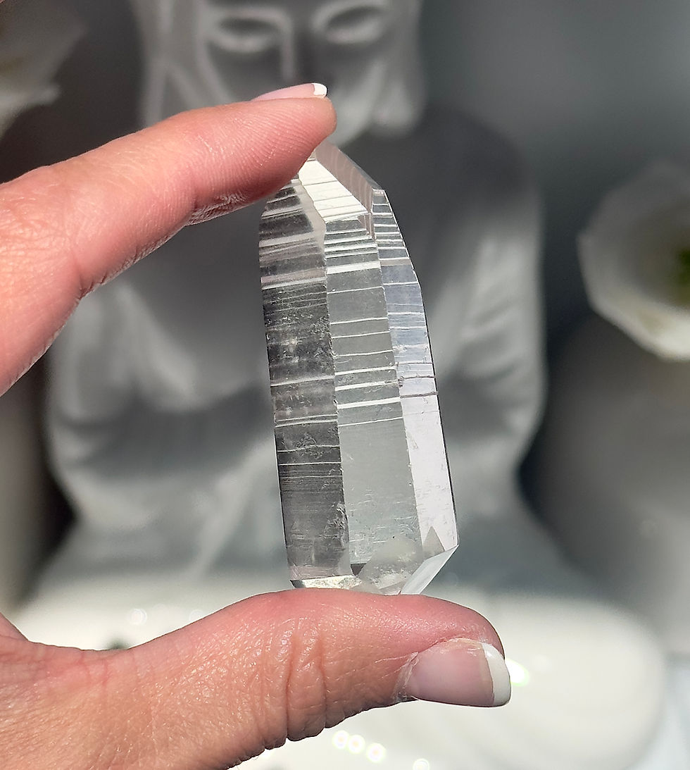 2.5” DT PHANTOM Lemurian Quartz Point with Linear Ridges - Brazil