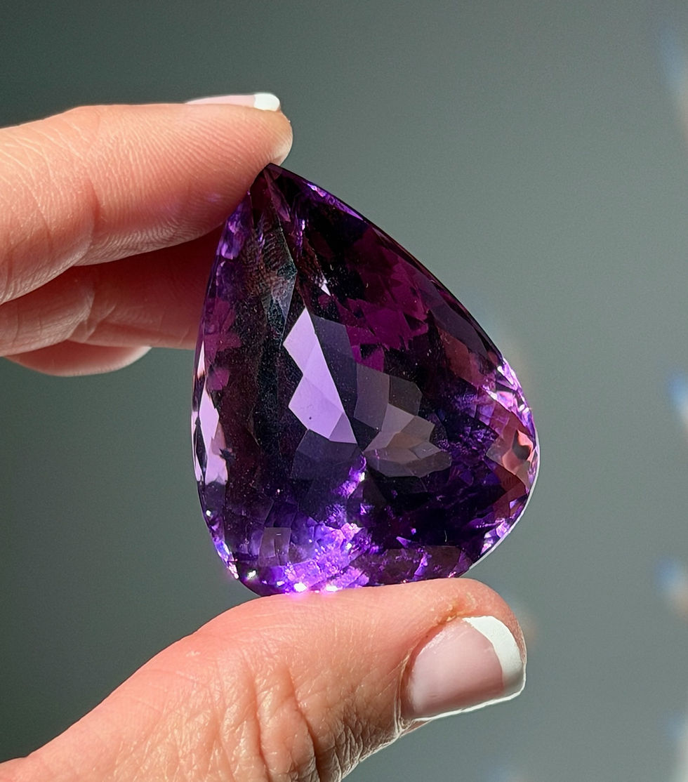 Thumbnail: 1.6” , 138ct. Stunning Amethyst Faceted Gem Stone - Brejinho Mine Bahia, Brazil