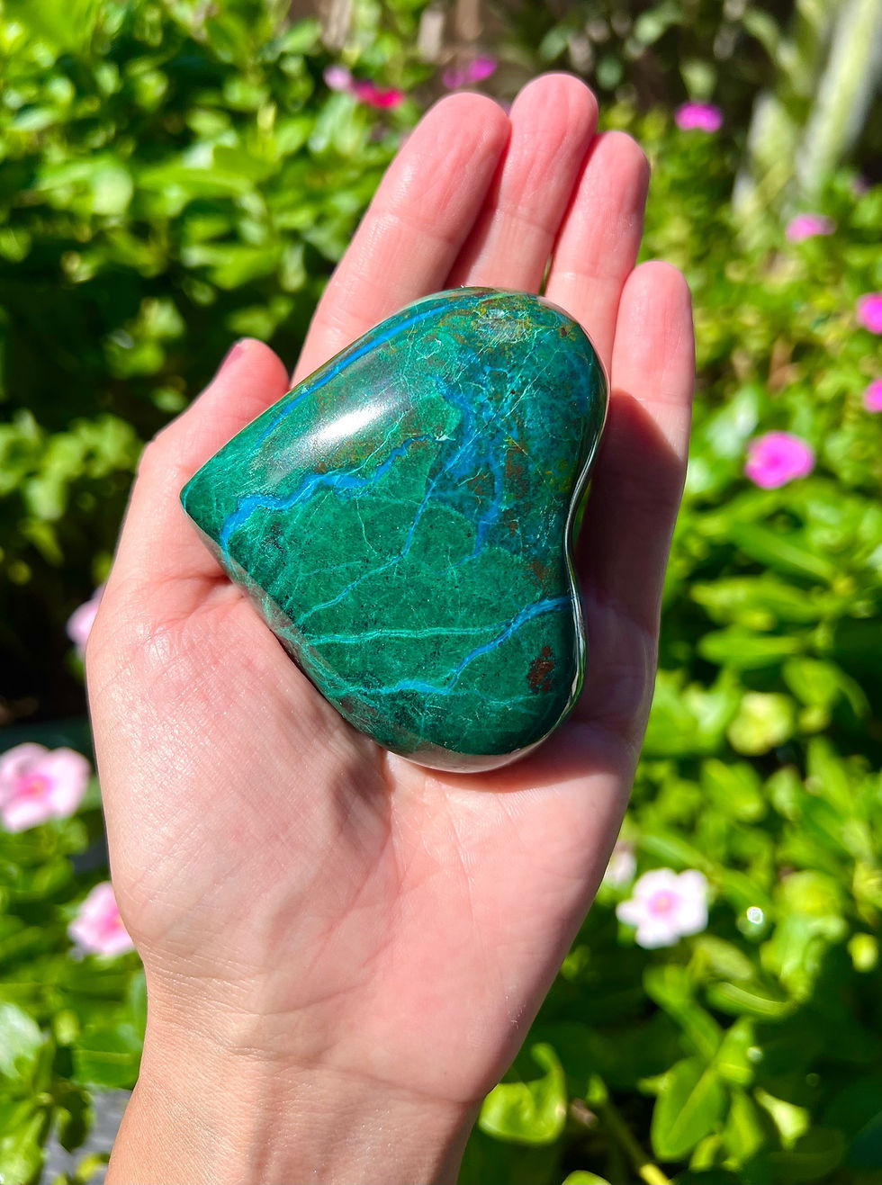 Thumbnail: 2.5" Vibrant Chrysocolla Heart - Peru