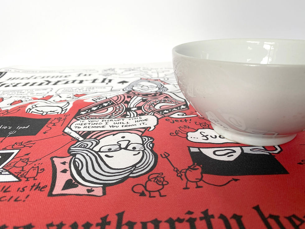 Thumbnail: WELCOME TO HANDFORTH (Jackie Weaver) teatowel