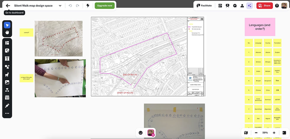 Mural board overview showing schematics for the mosaics, Walking as One for Grenfell
Designer/Illustrator: Peter Morey