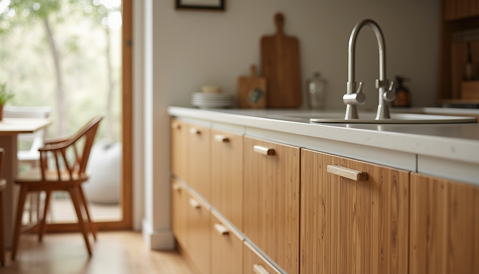 Bamboo Faced Cabinets