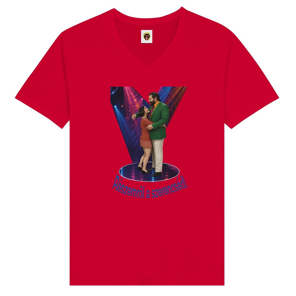 Indexkép: Bud Spencer Különben dühbe jövünk V-neck T-Shirt – Premium Unisex Tee