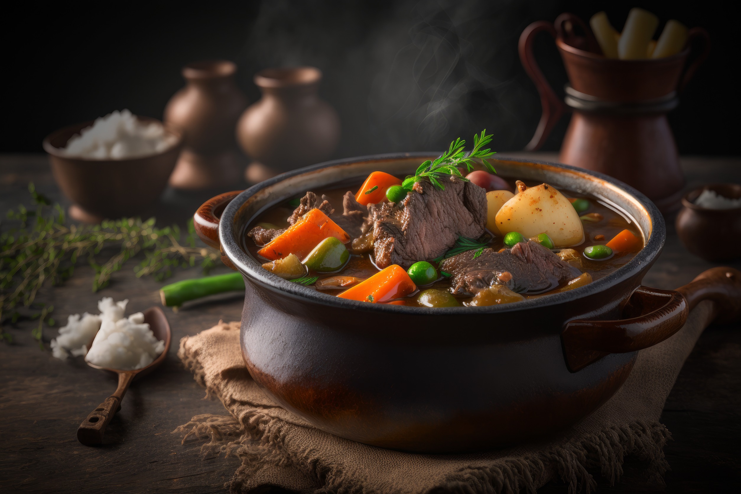 Arranged Food and Objects