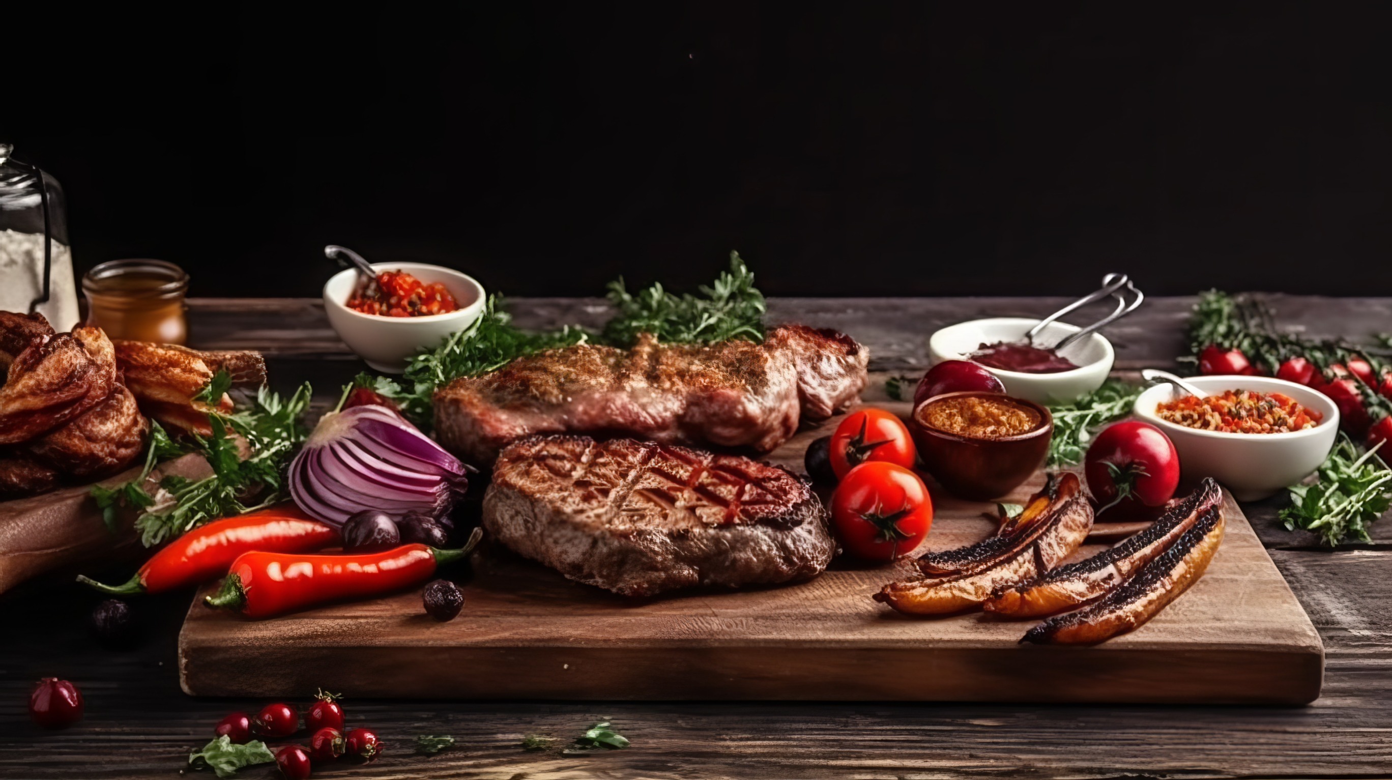 Arranged Food and Objects