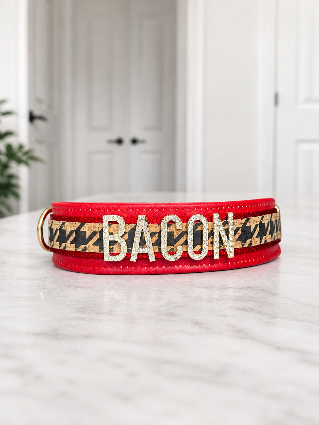 HOUNDSTOOTH CORK COLLAR