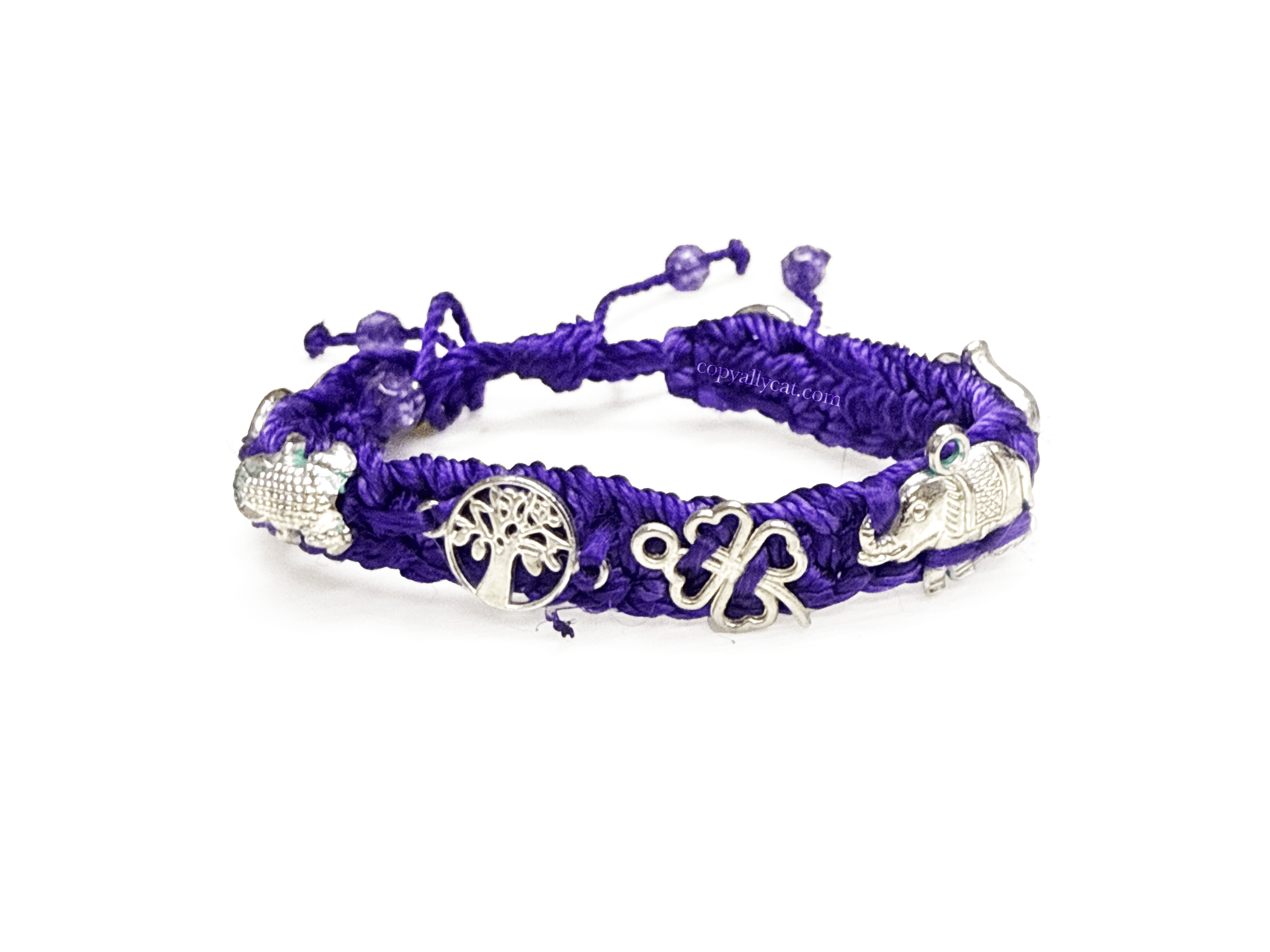 Purple Lucky Charm Bracelet