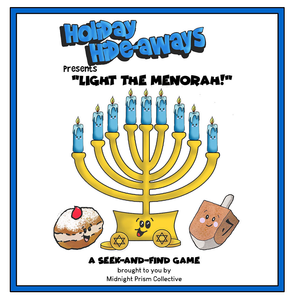 Holiday Hideaways -Hannukah "Light the Menorah!" seek and find game