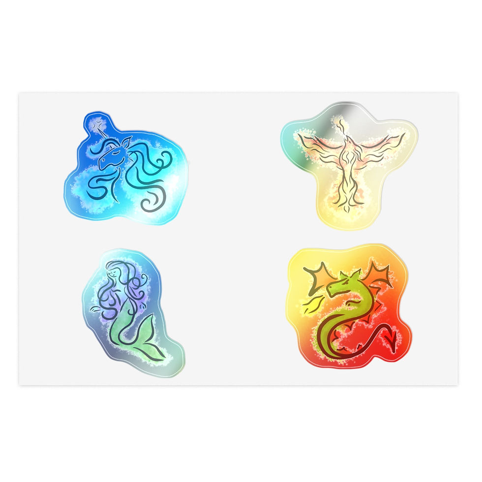 Thumbnail: Unicorn Mermaid Phoenix Magical Sticker Sheets