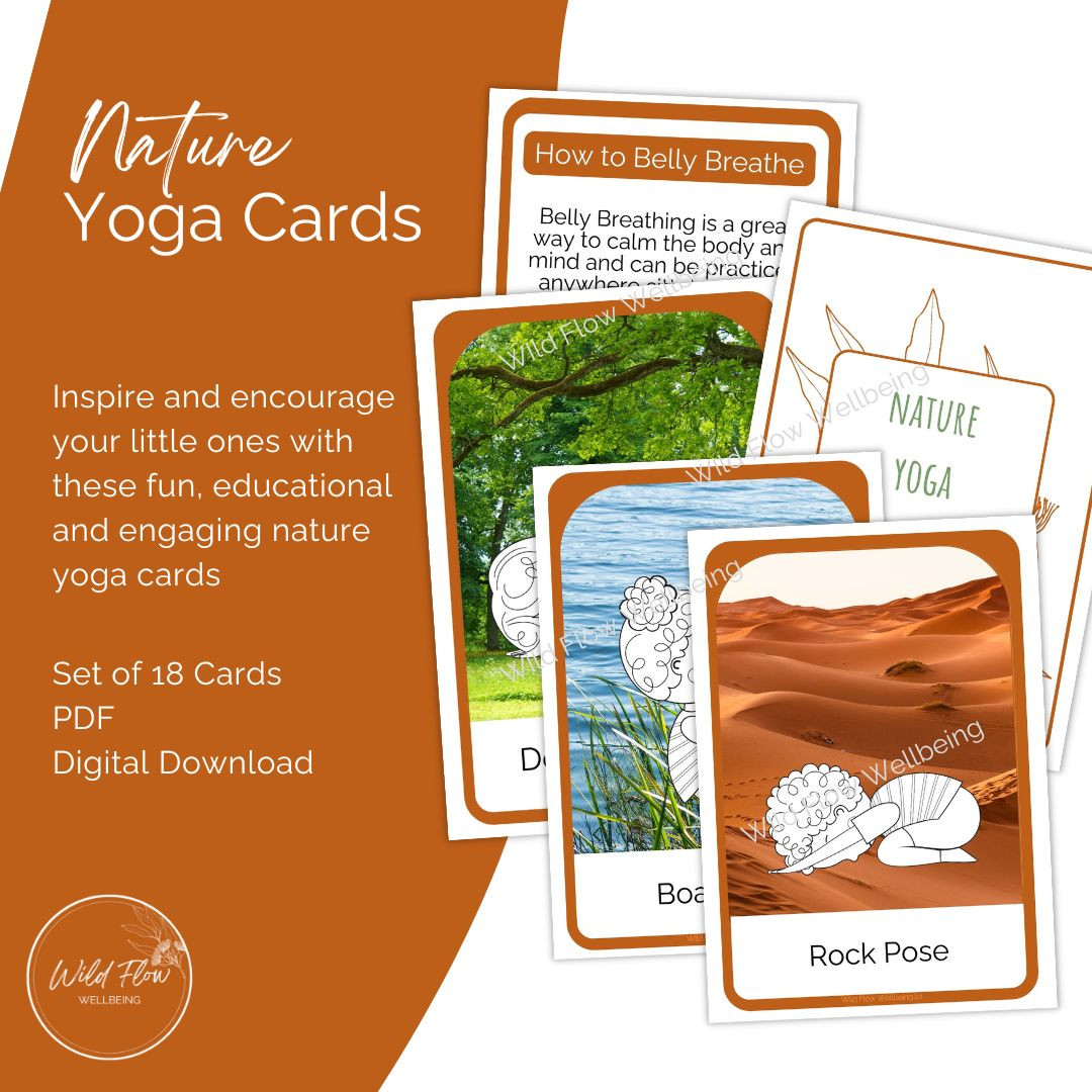 Kids Nature Yoga Cards - Set of 18
